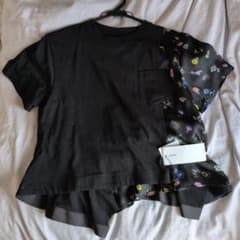 新品☆sacai 花柄 今季 カットソー 黒 - メルカリ