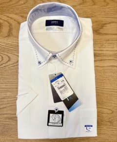 【新品タグ付き】PERSON'S FOR MEN 半袖シャツ L 41 ホワイトのサムネイル