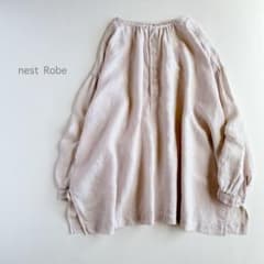 nest Robe ネストローブ ⿻ リネン ワイドブラウス ルーズ ナチュラル nest Robe ネストローブ ⿻ リネン ワイドブラウス ルーズ ナチュラル