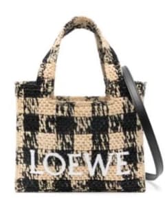 LOEWE チェック柄 かごバッグ - メルカリ
