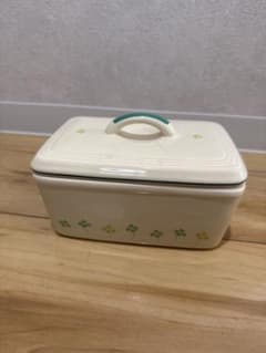 クローバー柄 陶器製 容器 蓋付きのサムネイル
