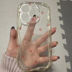 チェリー柄 iPhone用クリアケースのサムネイル