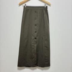 フロントボタン タイトスカート カーキのサムネイル