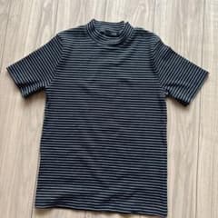 SUREVE ボーダー ハイネック 半袖 Tシャツ　Mサイズのサムネイル