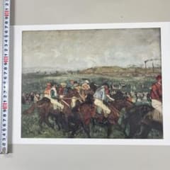 競馬場 1台の馬車とアマチュア騎手たち　エドガー・ドガ　額付き　絵画 競馬場、1台の馬車とアマチュア騎手たち》(1876-87) – 美術館所蔵