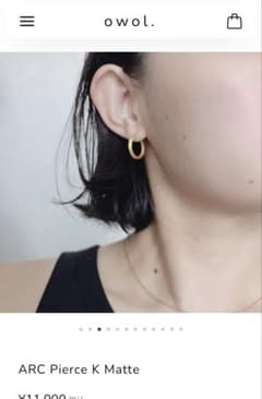 owol. ARC Pierce K Matte ピアス 両耳用 - メルカリ
