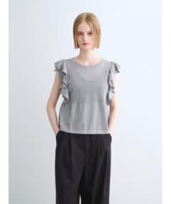未使用25AW スリードッツShimmer sweater ruffle top 未使用25AW スリードッツShimmer sweater ruffle top - メルカリ