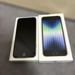 iPhone SE 第3世代 128GB 白 SIMフリー 箱・ケーブル付 - メルカリ
