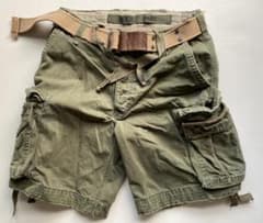 入手困難◆RUEHLNo.925カーゴショーツW33◆ベルト付ミリタリー 00s 入手困難◇RUEHLNo.925カーゴショーツW33◇ベルト付ミリタリー 00s