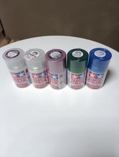 タミヤ ポリカーボネート用スプレー塗料（ミニ)5本セットのサムネイル