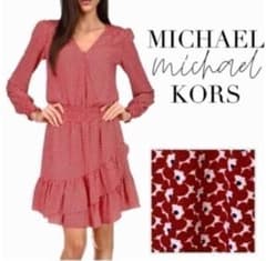 MICHAEL KORS 花柄 ミニワンピース レッド XSのサムネイル