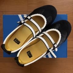 Onitsuka Tiger Ballet Flats with Straps - Black/Ivory