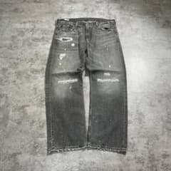 W38 L32】 japan levi's 先染ブラック 569 - メルカリ