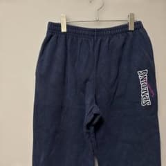 スポルティング　スウェットパンツ(L)ネイビーロゴ刺繍　ストレッチ厚手ラクチン