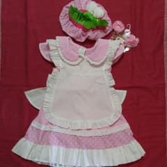 【ハロウィン】苺のパティシエ ワンピース&帽子&エプロン【おまけ付】のサムネイル