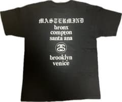 stussy × mastermind コラボTシャツ　ブラックLサイズのサムネイル