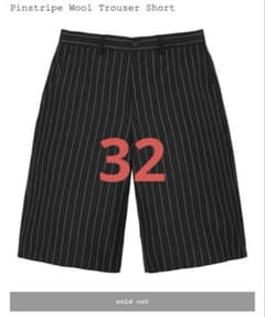 Supreme Pinstripe Wool Trouser Short 32 - メルカリ
