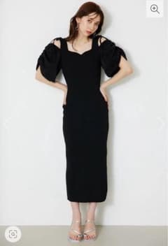 【美品】rienda リエンダ2WAYボリュームスリーブタイトKnit OPのサムネイル