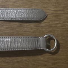 美品 サドラーズ レザーベルト グレー系 90 イタリア製のサムネイル