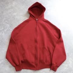 90s USA製 無地 ラッセル Russell フルジップパーカー 赤 XXL - メルカリ