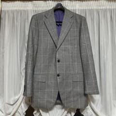 定価20万程　DORMEUIL カシミヤ混テーラードジャケットグレンチェック