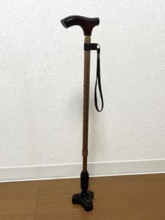 杖 伸縮 3点杖 ステッキ 長さ調節 10段階調節 介護 歩行補助
