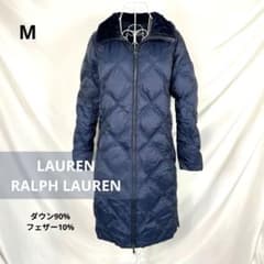 良品 LAUREN RALPH LAUREN ダウン90% ダイヤキルト 紺 M - メルカリ