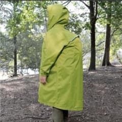 中古 モンベル パックラップレインコート 青のサムネイル