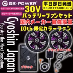 平日即日発送2026年限定長信ジャパン30Vバッテリーブラック ファンB