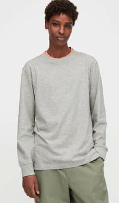 UNIQLO エアリズムUVカットクルーネックT長袖/4XL グレーのサムネイル