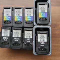 使用済み　Canon 純正カートリッジ BC-341XL 340XL 　ほか8個のサムネイル