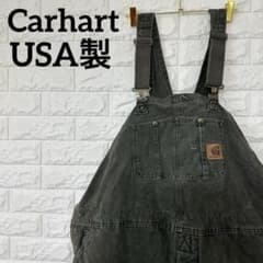 カーハートオーバーオールモスグリーンダブルニー ビッグサイズUSA製