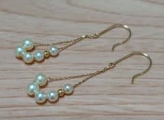 18K・国産ピュアゴールド  パールピアス【定価2万5000以上】のサムネイル
