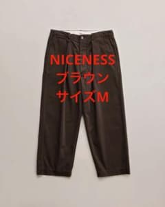 新品未使用タグ付】NICENESS ALBARN チノパンツ ブラウン M | Mercari