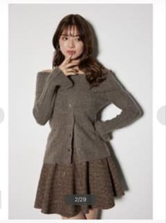 rienda 2wayオフショルニットトップスのサムネイル