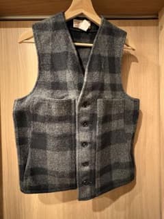 FILSON フィルソン マッキーノウールベスト チェック グレー サイズ36 FILSON フィルソン マッキーノウールベスト チェック グレー サイズ36