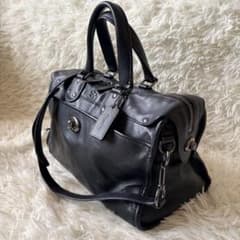 COACH ライダーサッチェル 2WAY バッグ ターンロック 黒 33689 - メルカリ