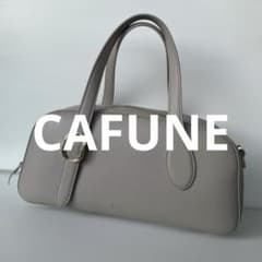 極美品 cafuneカフネ SMALL ASRA BOSTON BAGグレージュ - メルカリ