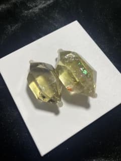 レインボー入り シトリン系クォーツ ダブルポイント 2個セット - メルカリ