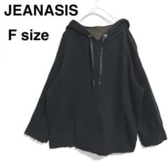JEANASIS ジーナシス パーカー Fサイズ 黒 茶色 ゆるダボ ビッグのサムネイル