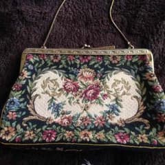 アンティーク刺繍花柄バッグのサムネイル