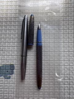 SHEAFFER アメリカ製 水筆 青地金網模様 ヴィンテージ万年筆 中古 2本のサムネイル