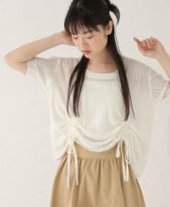 透かし編みドロストニット（半袖）のサムネイル