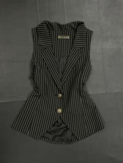 CECIL Mc BEE ブラックストライプ ノースリーブベストのサムネイル