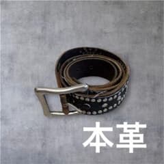 【本革】レザー スタッズベルト バイカー Y2K グランジのサムネイル