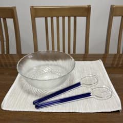 ガラス製 サラダボウル サーバーセットのサムネイル