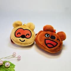 【2個セット】ノンタンのミニリュックキーホルダー くまさん、たぬきさん