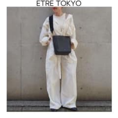 24SS ETRE TOKYO ベルテッドナイロンジャンプスーツ 洗える 長袖