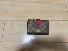 Coach 二つ折り財布 ブラウン/レッドのサムネイル