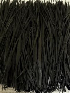 Tahitian dance costume materials: black fabric, headband, belt.